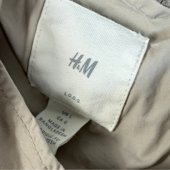 ❤️ H&M Men's Light Tan Hooded Raincoat L - Picture 4 of 10